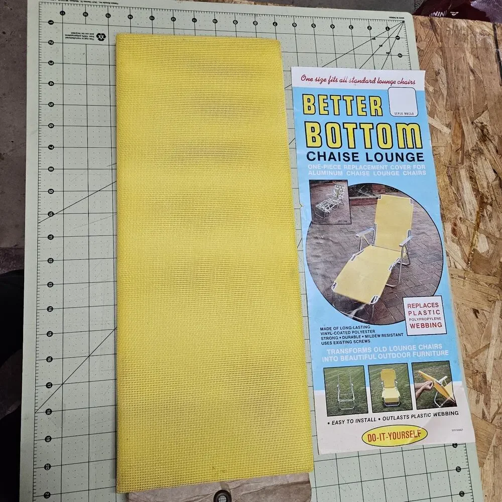 VTG Chaise Lounge One Piece Replacement Cover Yellow Lounger Better Bottom